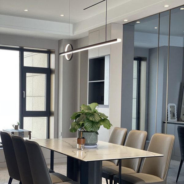 Modern Minimalist Line Circle Design Island Light LED Chandelier - Image 2