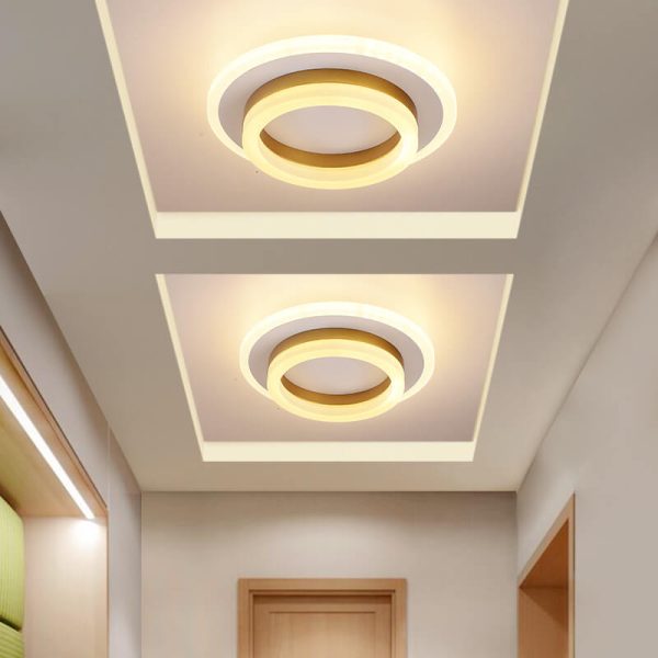 Nordic Simple Acrylic Square Circle Iron LED Flush Mount Ceiling Light - Image 13