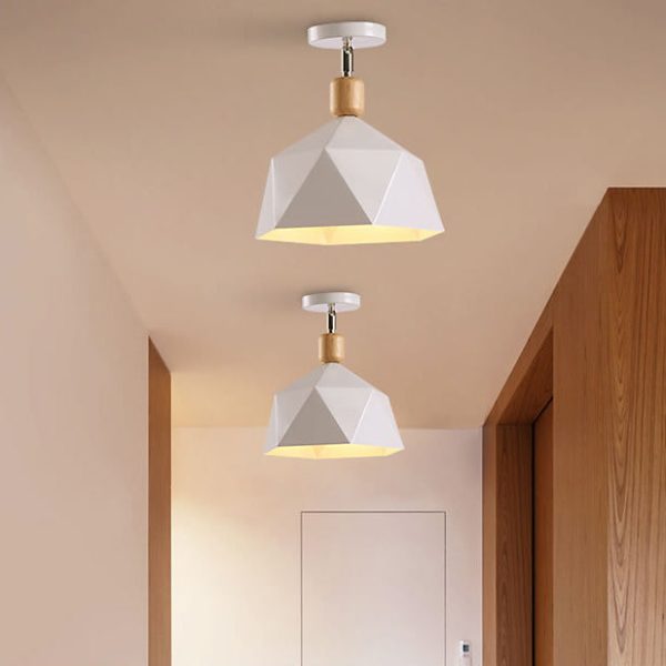 Modern Minimalist Macron Semi-Flush Mount Light - Image 3