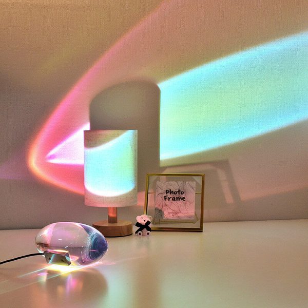 Creative Crystal Projection Angel Eye LED Table Lamp - Image 11