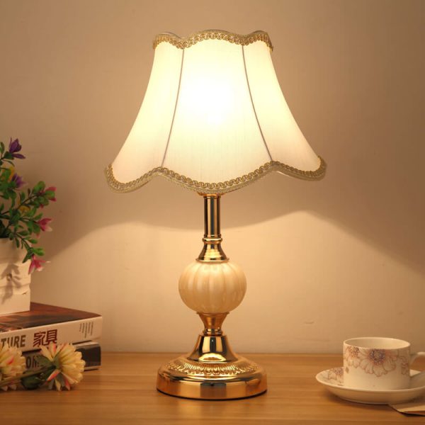 Nordic Vintage Floral Glass Fabric 1-Light Table Lamp - Image 24