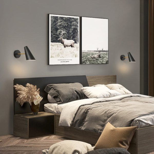 Contemporary Nordic Iron Horn Rotatable 1-Light Wall Sconce Lamp For Living Room - Image 13