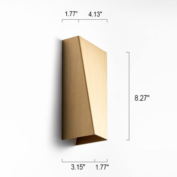 Modern Minimalist Brushed Aluminum Geometric Square LED Wall Sconce Lamp - Image 12