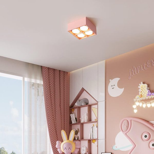 Minimalist Square Box Spotlight Iron LED Flush Mount Ceiling Light - Image 4
