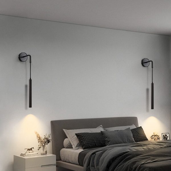 Nordic Minimalist Long Cylindrical Spotlight LED Wall Sconce Lamp - Image 25