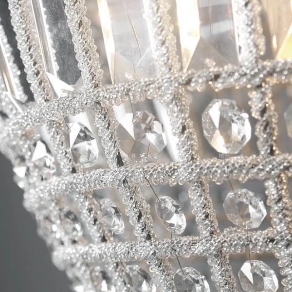French Vintage Hot Air Balloon Crystal 3-Light Chandelier - Image 7