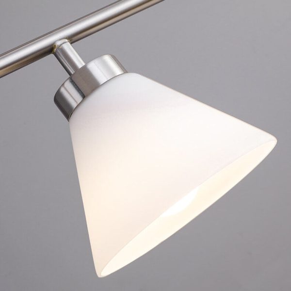 Nordic Vintage Cone Glass Chrome 3-Light Island Light Chandelier - Image 8