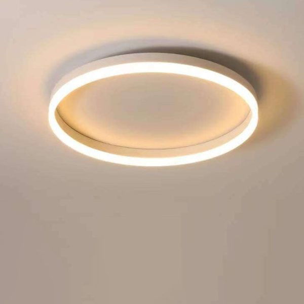 Nordic Minimalist Circle Ring Iron Acrylic LED Flush Mount Ceiling Light - Image 3