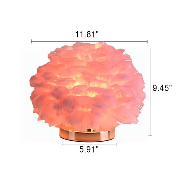 Modern Feather 1-Light Ball-Shaped Table Lamps - Image 10
