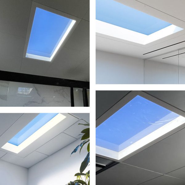 Modern Smart Blue Sky Aluminum LED Flush Mount Ceiling Light - Image 19