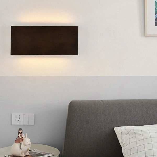 Japanese Wabi-sabi Log Wood Rectangular LED Wall Sconce Lamp - Image 20