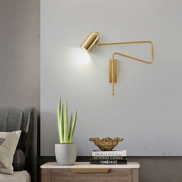 Nordic Creative Iron Long Pole Swing Arm Wall Sconce Lamp - Image 3