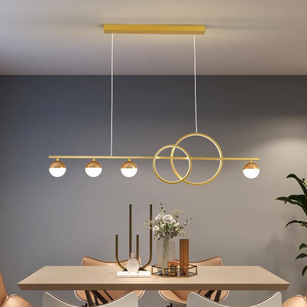 Modern Luxury Long Strip Round Globe Design LED Island Light Chandelier - Image 23