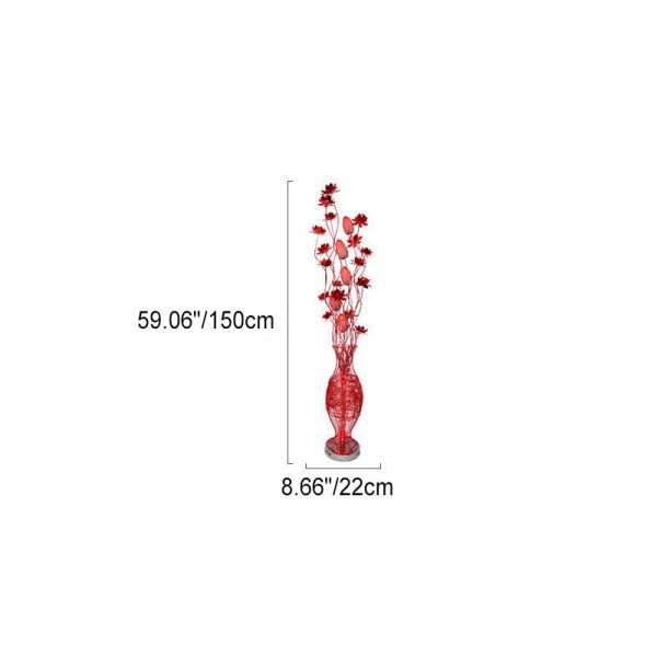 European Style Vase Flower Design Aluminum LED Standing Floor Lamp - Image 15