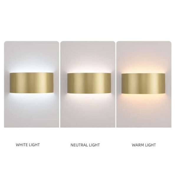 Minimalist Solid Color Iron Half-circle LED Wall Sconce Lamp - Image 19