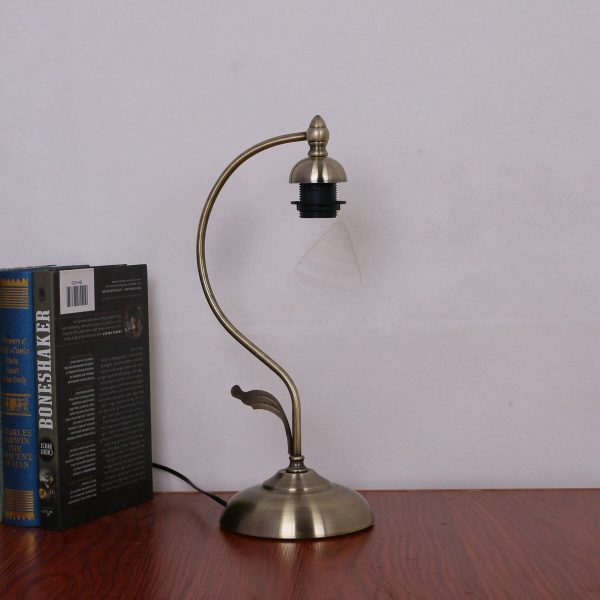 European Tiffany Amber Lucite Glass 1-Light Table Lamp - Image 5