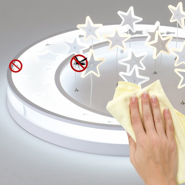 Modern Creative Star Hanging Round LED Flush Mount Ceiling Light - Image 11
