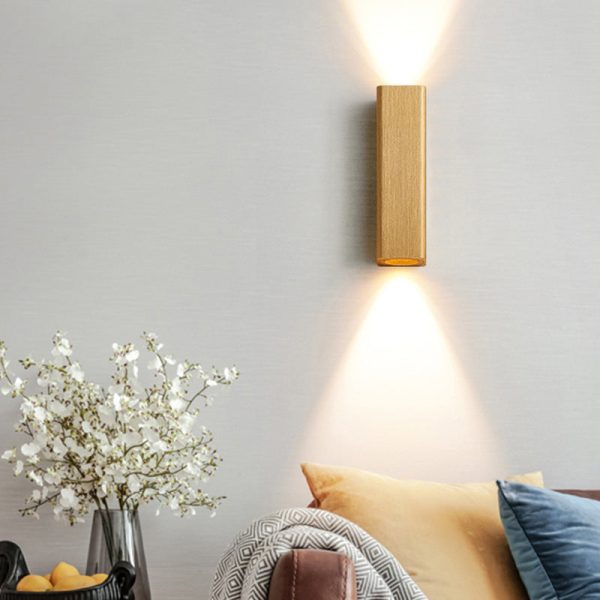 Nordic Minimalist Brushed Aluminum Rectangular Column LED Wall Sconce Lamp - Image 17