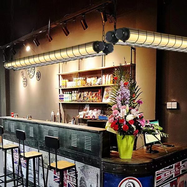 Contemporary Industrial Long Hardware Acrylic 1/2 Light Island Light Chandelier For Dining Room - Image 7