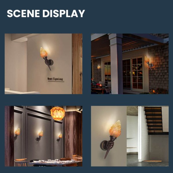 Creative Vintage Torch 1- Light Wall Sconce Lamp - Image 10