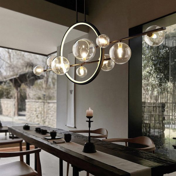 Modern Glass Long Bubble Magic Bean Island Light 7/10 Light Chandelier - Image 12