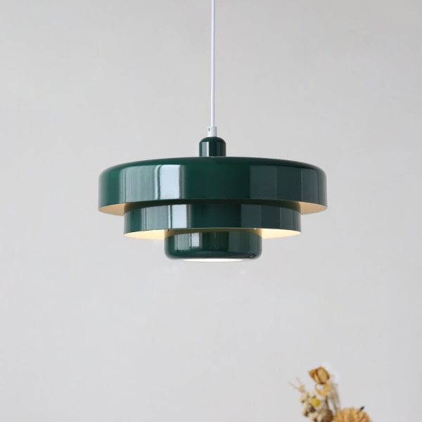 Nordic Vintage Multi-Layered Round Metal 1-Light Pendant Light - Image 17