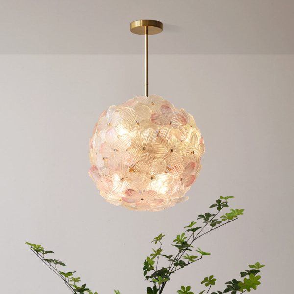 Modern Art Deco Cinquefoil Spherical Cylindrical Glass Iron 6/8 Light Chandelier For Living Room - Image 14