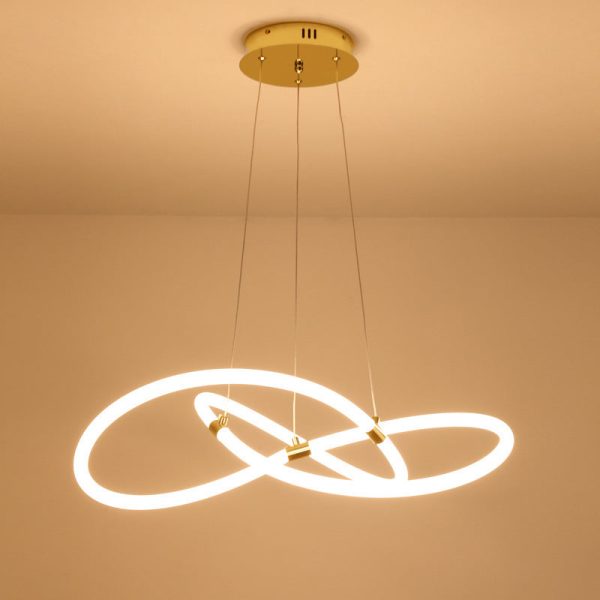 Nordic Creative Acrylic Bending Tube Island Light LED Chandelier - Image 14