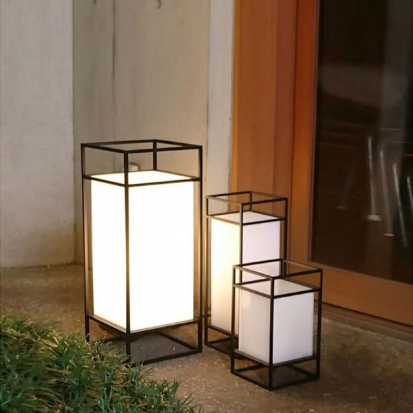 Japanese Tatami Rectangular Iron Fabric 1-Light Standing Floor Lamp - Image 8