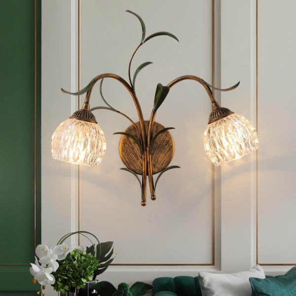 Modern Minimalist Art Glass Flower 1/2-Light Wall Sconce Lamp - Image 2