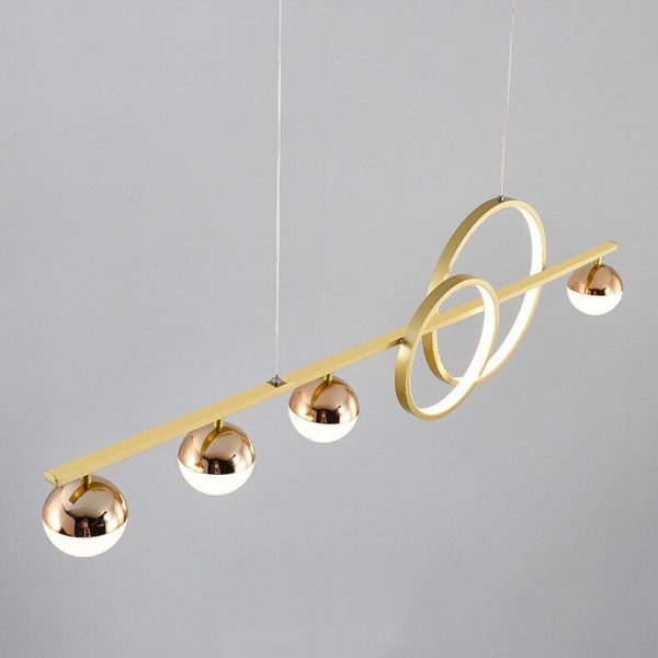 Modern Luxury Long Strip Round Globe Design LED Island Light Chandelier - Image 17