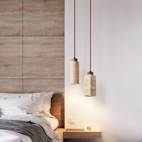 Japanese Wabi-sabi Solid Wood Stone 1/2/3-Light Island Light Chandelier - Image 12