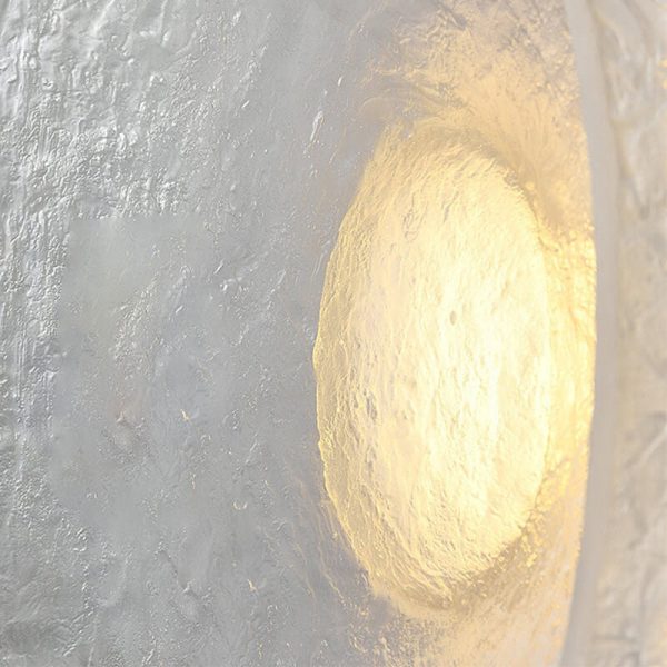 Modern Minimalist Resin Clear Round Disc LED Wall Sconce Lamp - Image 7