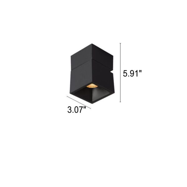 Modern Pure Black White Foldable LED Semi-Flush Mount Light - Image 10