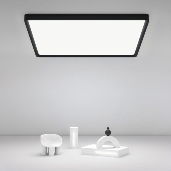 Modern Flat Industrial Black Flush Mount Ceiling Lights for Kitchen Dining Room Lighting - Image 2