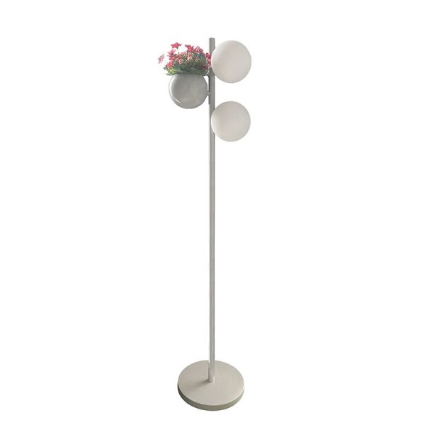 Contemporary Creative Flowerpot Decor PE Globe Shade LED Waterproof Standing Floor Lamp For Outdoor Patio - Image 9