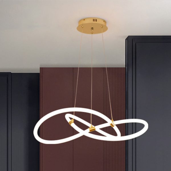 Nordic Creative Acrylic Bending Tube Island Light LED Chandelier - Image 15