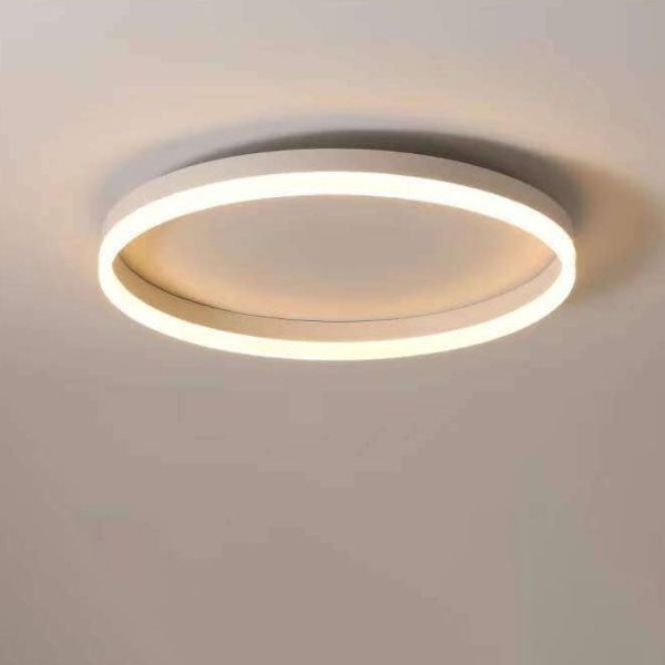 Nordic Minimalist Circle Ring Iron Acrylic LED Flush Mount Ceiling Light - Image 4