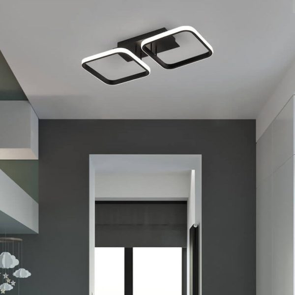 Nordic Simple Creative Square Combination Design LED Semi-Flush Mount Light - Image 11