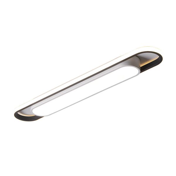 Modern Nordic Geometric Rectangular Acrylic Iron LED Flush Mount Ceiling Light - Image 7