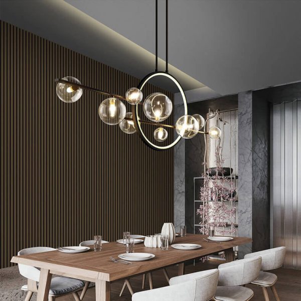 Modern Glass Long Bubble Magic Bean Island Light 7/10 Light Chandelier - Image 14