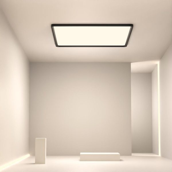 Modern Flat Industrial Black Flush Mount Ceiling Lights for Kitchen Dining Room Lighting - Image 4