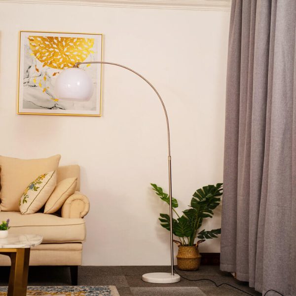 Modern Globe Acrylic Shade Fishing Rod 1-Light Standing Floor Lamp - Image 11