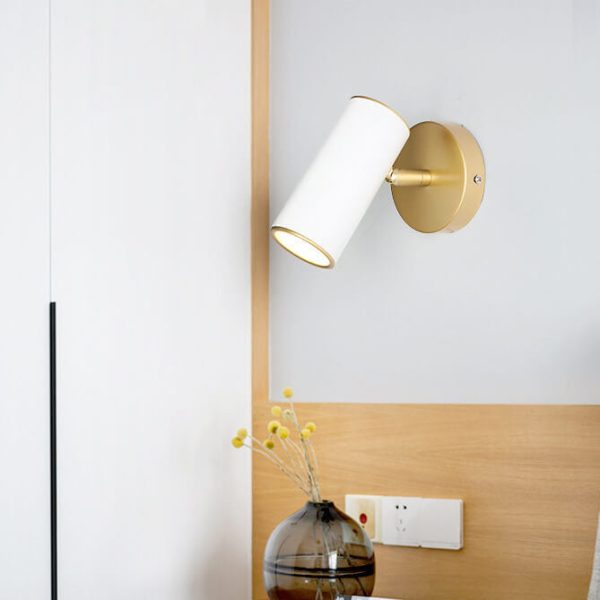 Modern Simplicity Plated Cylindrical Spotlight 1-Light Reading Wall Sconce Lamp - Image 2