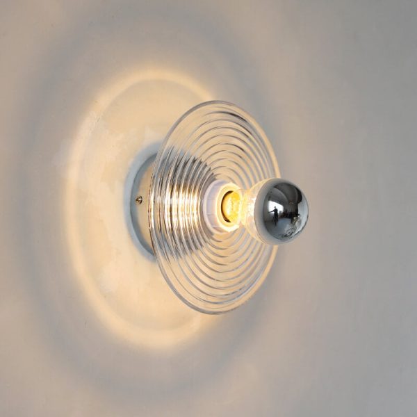 Modern Creative Water Ripple Transparent Glass Iron 1-Light Wall Sconce Lamp - Image 13