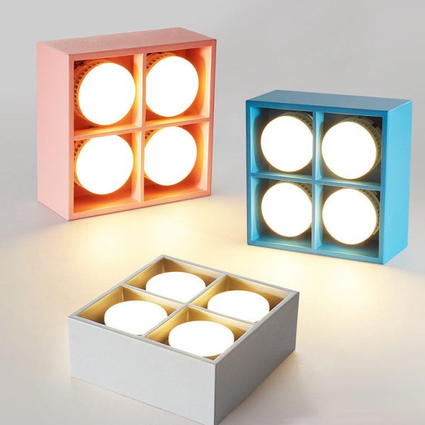 Minimalist Square Box Spotlight Iron LED Flush Mount Ceiling Light - Image 21