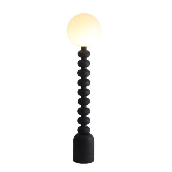 Modern Wabi-sabi Resin Gourd Round Ball Acrylic 1-Light Standing Floor Lamp - Image 9