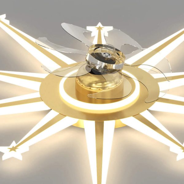 Childlike Creative Meteor Design LED Flush Mount Ceiling Fan Light - Image 6