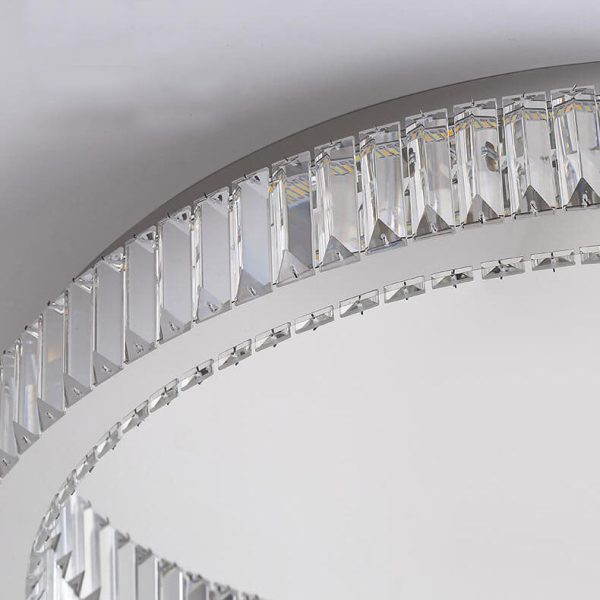 Modern Round Flush Mount Lighting Crystal LED Ceiling Light - Image 12