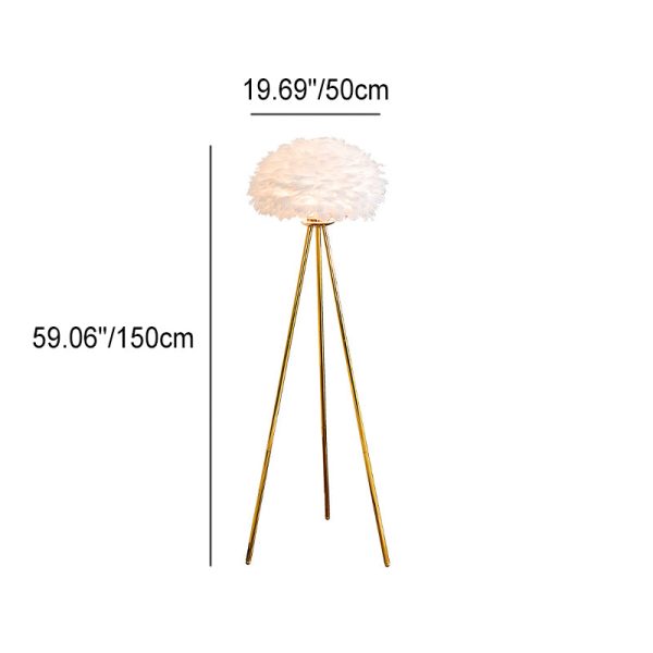 Modern Feather 1-Light Globe Standing Floor Lamp - Image 13